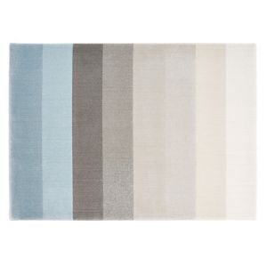 Image of Colours Elsie Striped Blue Rug (L)1.7m (W)1.2m