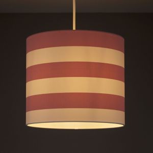 Image of Kids Colours Little candy stripe Pink & white Light shade (D)250mm