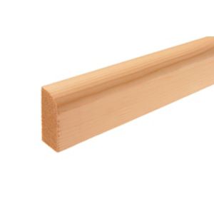 Image of Smooth Natural Pine Rounded Architrave (L)2.1m (W)44mm (T)15mm