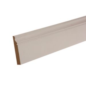 Image of Primed White MDF Ogee Skirting board (L)2.4m (W)119mm (T)18mm