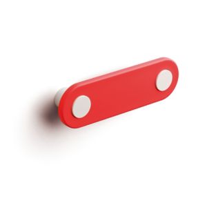 Image of Form Nursery Matt Red ABS Square Bar Pull handle