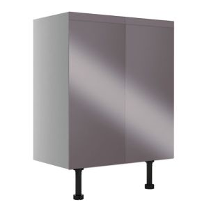 Image of Cooke & Lewis Marletti Gloss Anthracite Double door Base Cabinet (W)600mm (H)852mm