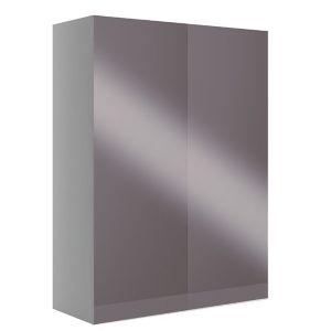 Image of Cooke & Lewis Marletti Gloss Anthracite Double door Wall Cabinet (W)600mm (H)672mm