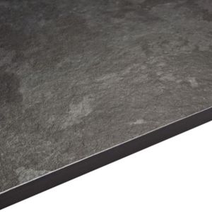 Image of 12.5mm Exilis Lave black Granite effect Square edge Laminate Worktop (L)2.4m (D)425mm