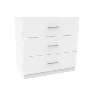 Image of Darwin Gloss white 3 Drawer Chest (H)787mm (W)800mm (D)420mm