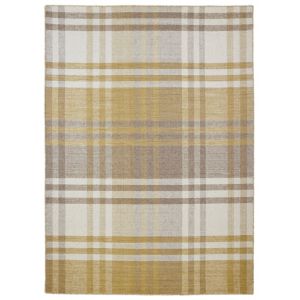 Image of Colours Marguritte Tartan Natural & yellow Rug (L)2.3m (W)1.6m