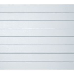 Image of Ribbed Made to measure Framed White Sectional Garage door (H)2134mm (W)4573mm