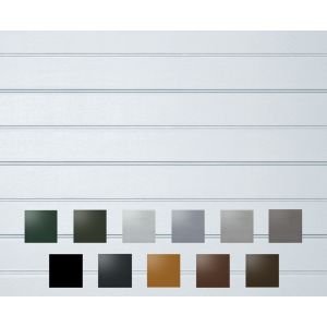 Image of Ribbed Made to measure Framed Sectional Garage door (H)2134mm (W)3353mm
