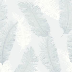 Image of Colours Umali Duck egg Feather Glitter effect Embossed Wallpaper