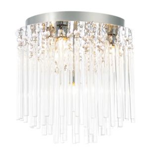 Image of Tooma Brushed Chrome effect 4 Lamp Bathroom Ceiling light