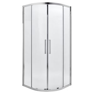 Image of Cooke & Lewis Zilia Quadrant Clear Shower Enclosure with Corner entry double sliding door (W)900mm
