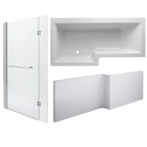 Image of Cooke & Lewis Adelphi Shower bath panel screen & 6 jet air spa (L)1675mm (W)850mm