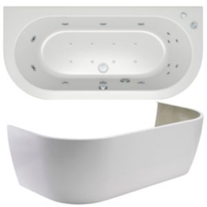Image of Cooke & Lewis Helena Oval Curved Bath panel & wellness system (L)1700mm (W)800mm