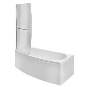 Image of Cooke & Lewis Spacesaver Acrylic Left-handed Shower Bath (L)1690mm (W)690mm