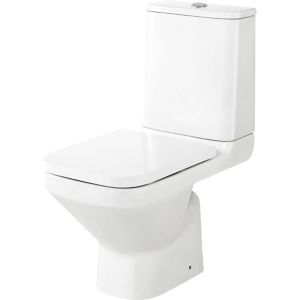 GoodHome Teesta White Close-Coupled Toilet & Full Pedestal Basin