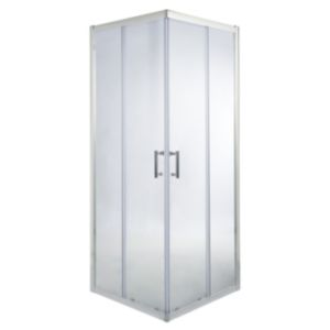 Image of GoodHome Onega Square Shower enclosure & tray pack with Corner entry double sliding door (W)800mm (D)800mm
