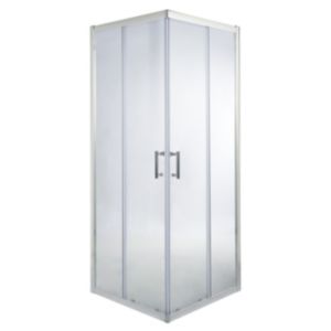 Image of GoodHome Onega Square Shower enclosure & tray pack with Corner entry double sliding door (W)900mm (D)900mm
