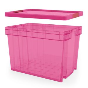 Image of Form Xago Heavy duty Fuchsia Plastic XL Stackable Storage box & 1x lid