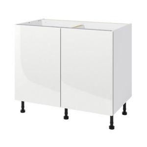 Image of GoodHome Stevia White Base cabinet (W)1000mm
