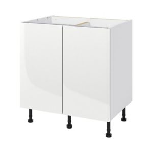 Image of GoodHome Stevia White Base cabinet (W)800mm