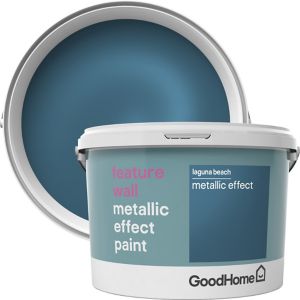 Image of GoodHome Feature wall Laguna beach Metallic effect Emulsion paint 2L