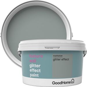 Image of GoodHome Feature wall Manhattan Glitter effect Emulsion paint 2L