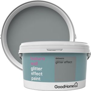 Image of GoodHome Feature wall Delaware Glitter effect Emulsion paint 2L