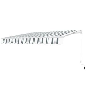 Blooma Grey & White Retractable Awning, (L)3.95M (W)3M