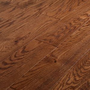 Image of Usborne Satin Oak Real wood top layer Flooring Sample