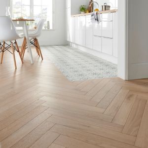 Image of Eslov Natural Oak Real wood top layer Flooring Sample