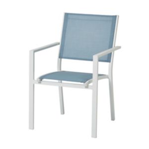 Image of Barbana Arona Blue & white Metal Armchair