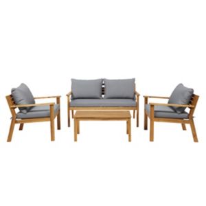 Image of Denia Wooden 4 seater Coffee set