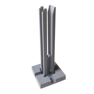 Image of GoodHome Steel Post base (W)150mm