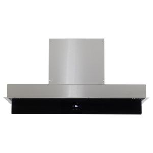 Image of GoodHome Bamia GHIH80 Black Glass & stainless steel Inset Cooker hood (W)80cm
