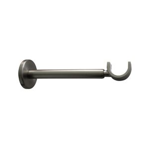 Image of GoodHome Athens Brushed nickel effect Metal Long extendable Curtain pole bracket