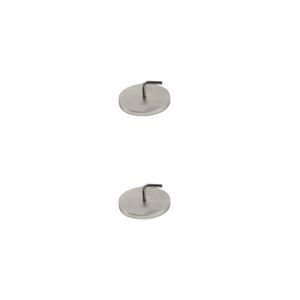 Image of GoodHome Nisis Brushed nickel effect Metal Curtain pole bracket (Dia)9mm Pack of 2