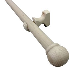 Image of Natural Fixed Curtain pole Set (L)2000mm-2000mm (L)2m