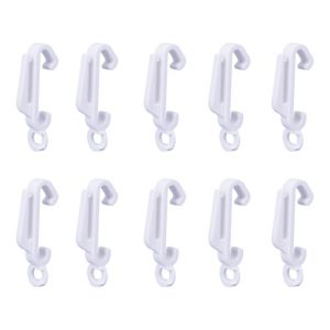 Image of GoodHome Kias White Plastic Curtain hook (L)43mm Pack of 10