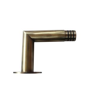 Image of GoodHome Antiki Antique brass effect Metal Curtain pole angle bracket (Dia)28mm
