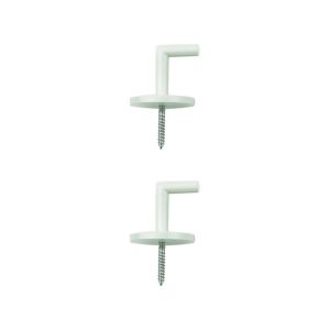 Image of GoodHome Anafi Matt White Small Curtain tie back Pack of 2