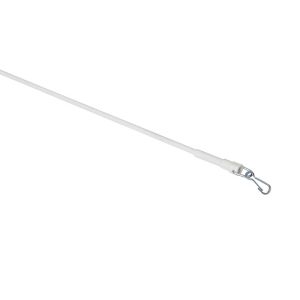 Image of GoodHome Nisis Matt White Plastic Tie Round Curtain lance (L)1000mm (Dia)20mm