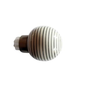 Image of GoodHome Athens Brushed nickel effect Ceramic & metal Ball Curtain pole finial (Dia)28mm