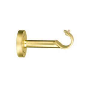 Image of GoodHome Elasa Brushed Brass effect Metal Ceiling closed Curtain pole bracket (Dia)19mm