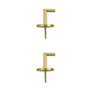 Image of GoodHome Elasa Brushed Brass effect Small Curtain hold back Pack of 2