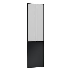 Image of Valla Contemporary Black Sliding Wardrobe Door (H)2260mm (W)608mm