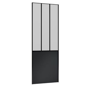 Image of Valla Contemporary Black Sliding Wardrobe Door (H)2260mm (W)760mm