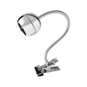 Image of Melanippe Gloss Silver effect Mains-powered Spotlight