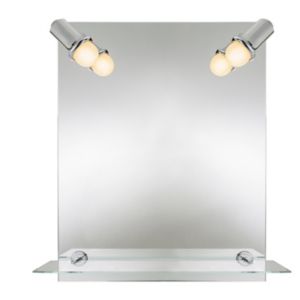 Image of Cooke & Lewis Clarach Rectangular Illuminated Frameless Bathroom mirror (H)600mm (W)500mm
