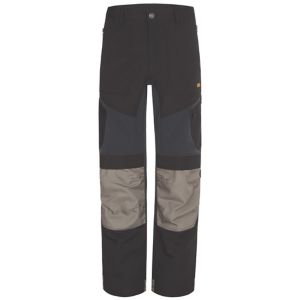 Site Ridgeback Black & Grey Men's Multi-Pocket Trousers, W38" L32"
