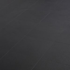 Image of Hydrolic Black Matt Porcelain Floor Tile Sample